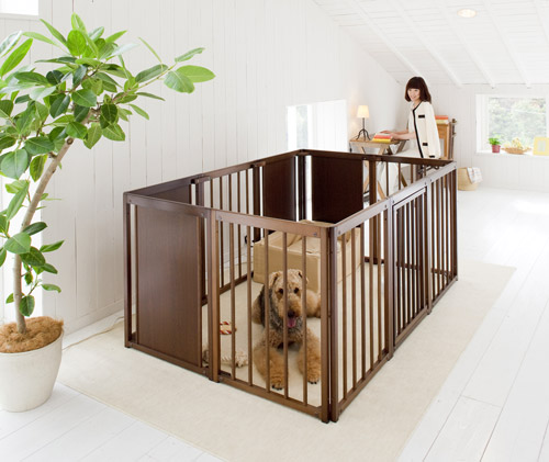 【楽天市場】[ ペットサークル 80 XL ]kiinus 犬用 サークル 多頭飼い ケージ 中型犬 大型犬 木製 室内用 ドア付き 日本製