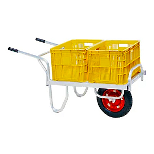 運搬作業用品 収穫車・コンテナ車　ハラックス コン助 アルミ製平形１輪車 20kgコンテナ用