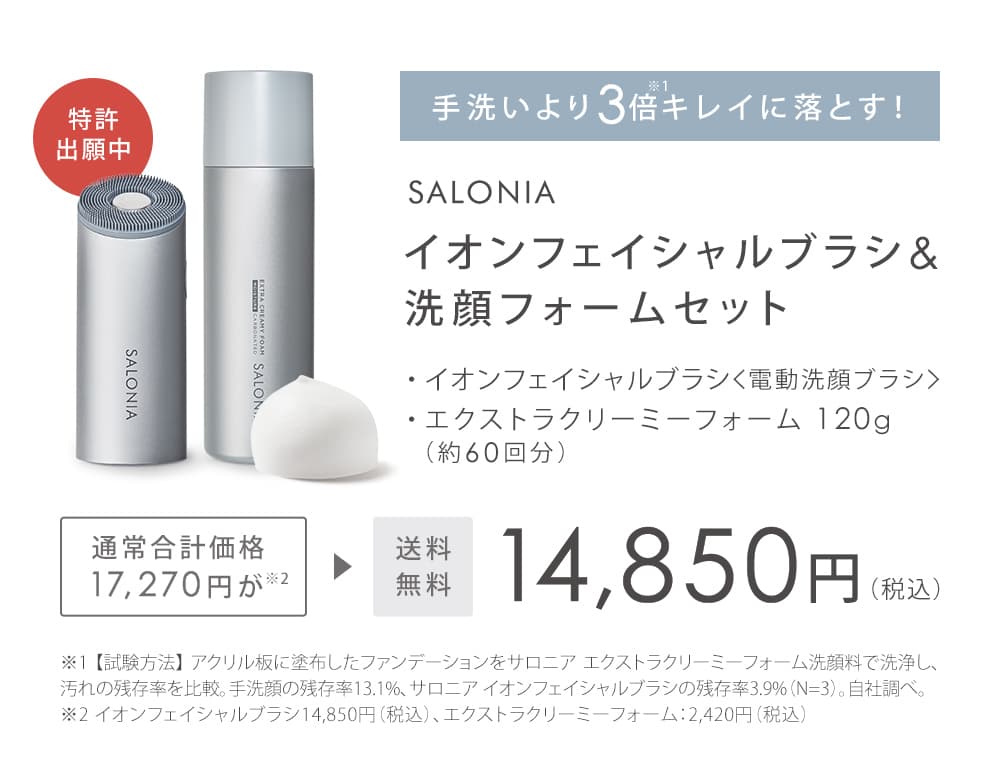 SALONIA サロニア 電動洗顔ブラシ イオンフェイシャルブラシ（新品未使用）