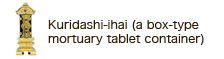 Kuridashi-ihai (a box-type mortuary tablet container)