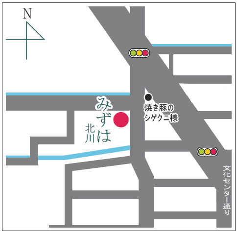 みずは北川本店の地図