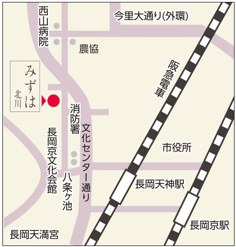 みずは北川本店の地図