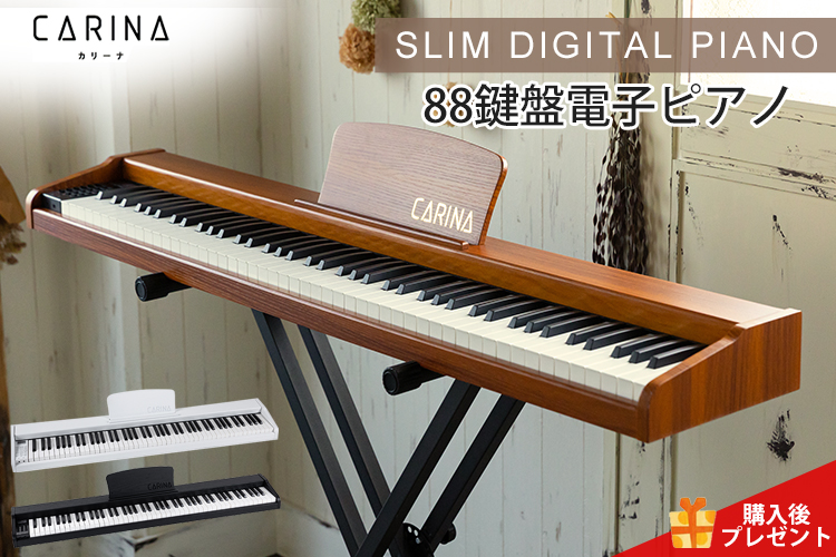 電子ピアノ 88鍵盤 スタンド 椅子セット 木製 給電タイプ dream音源 スリム MIDI対応 