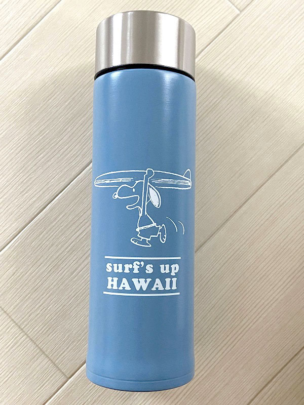 スヌーピーハワイ柄ALOHA PEANUTS ステンレスボトル／ステンレス製 携帯魔法瓶 水筒400ml - ハワイアンショップ Launa