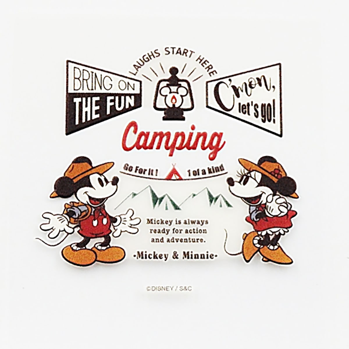 楽天市場 ステッカー シール Disney ディズニー 耐熱耐水ステッカー キャンプミッキー カスタマイズ オリジナル Sss ワッペン通販 ワッペンストア