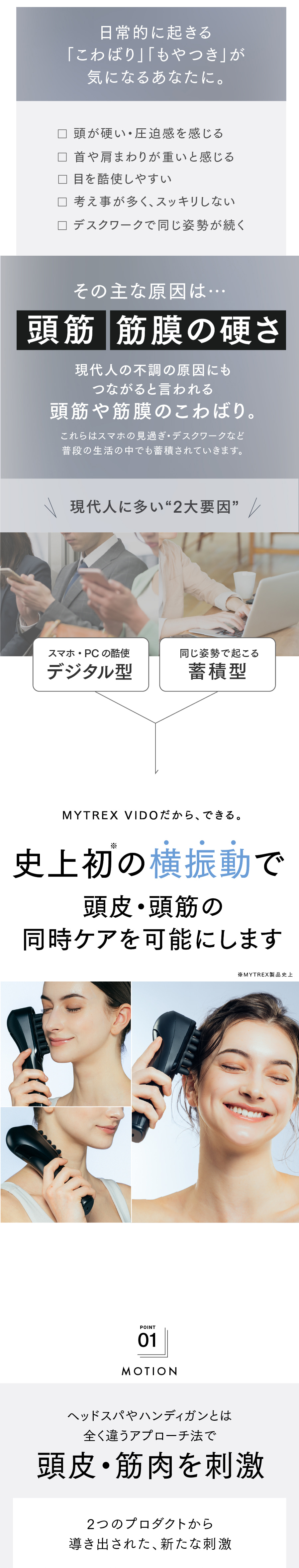 楽天市場】新感覚ヘッドスパ 固い頭皮に 【公式】MYTREX VIDO マイ