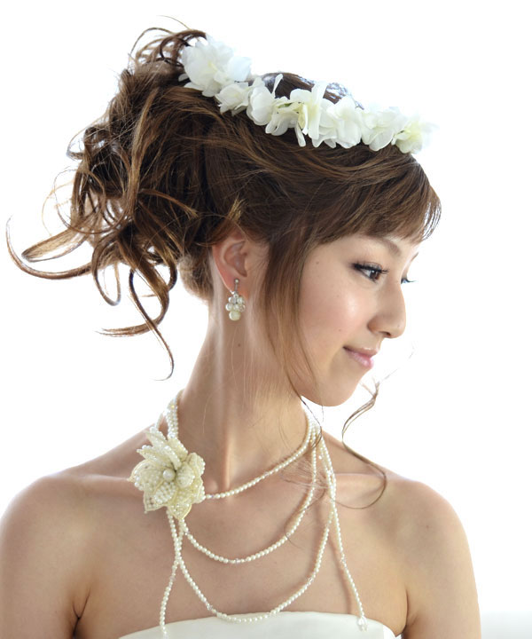 ヘッドドレス（髪飾り）【花冠】 スノウ・ホワイト