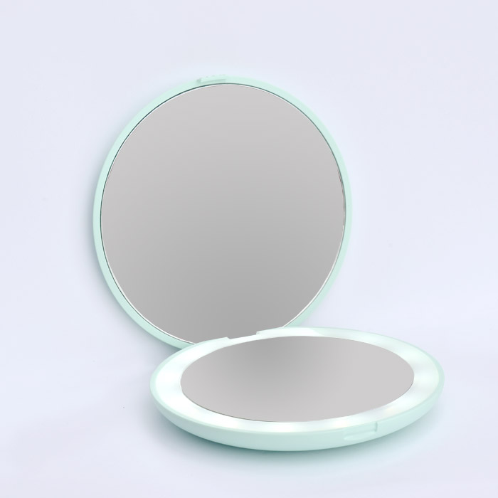 化粧鏡 LEDライト コンパクトミラー 拡大鏡付き コンパクト ミラー ...