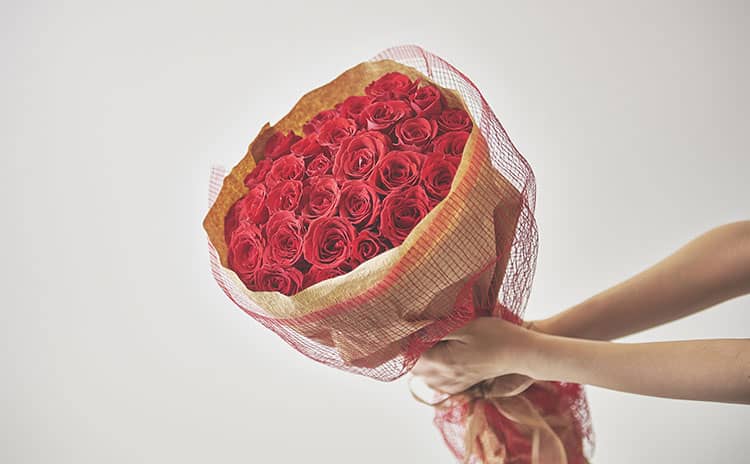 リンクフローリスト 赤いバラ花束 30本の画像