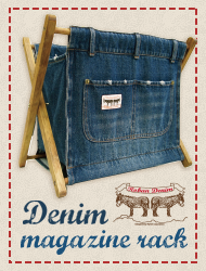 Denim Magazine Rack