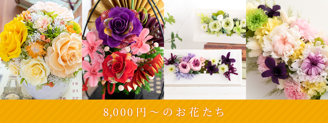 8,000円～のお花たち