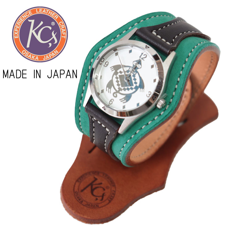 【楽天市場】KC,s ケーシーズ 腕時計 レザー ウォッチ 革 ヌバック 牛革 アローヘッド 時計 皮 ブラウン 茶色 グリーン 緑 日本製