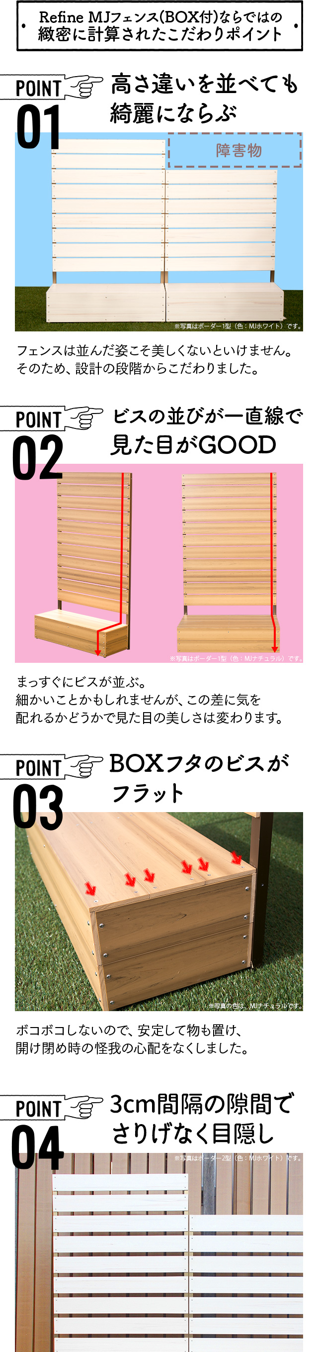 楽天市場】目隠しフェンス ボーダー2型 BOX付 標準色 [幅100cm×高さ 