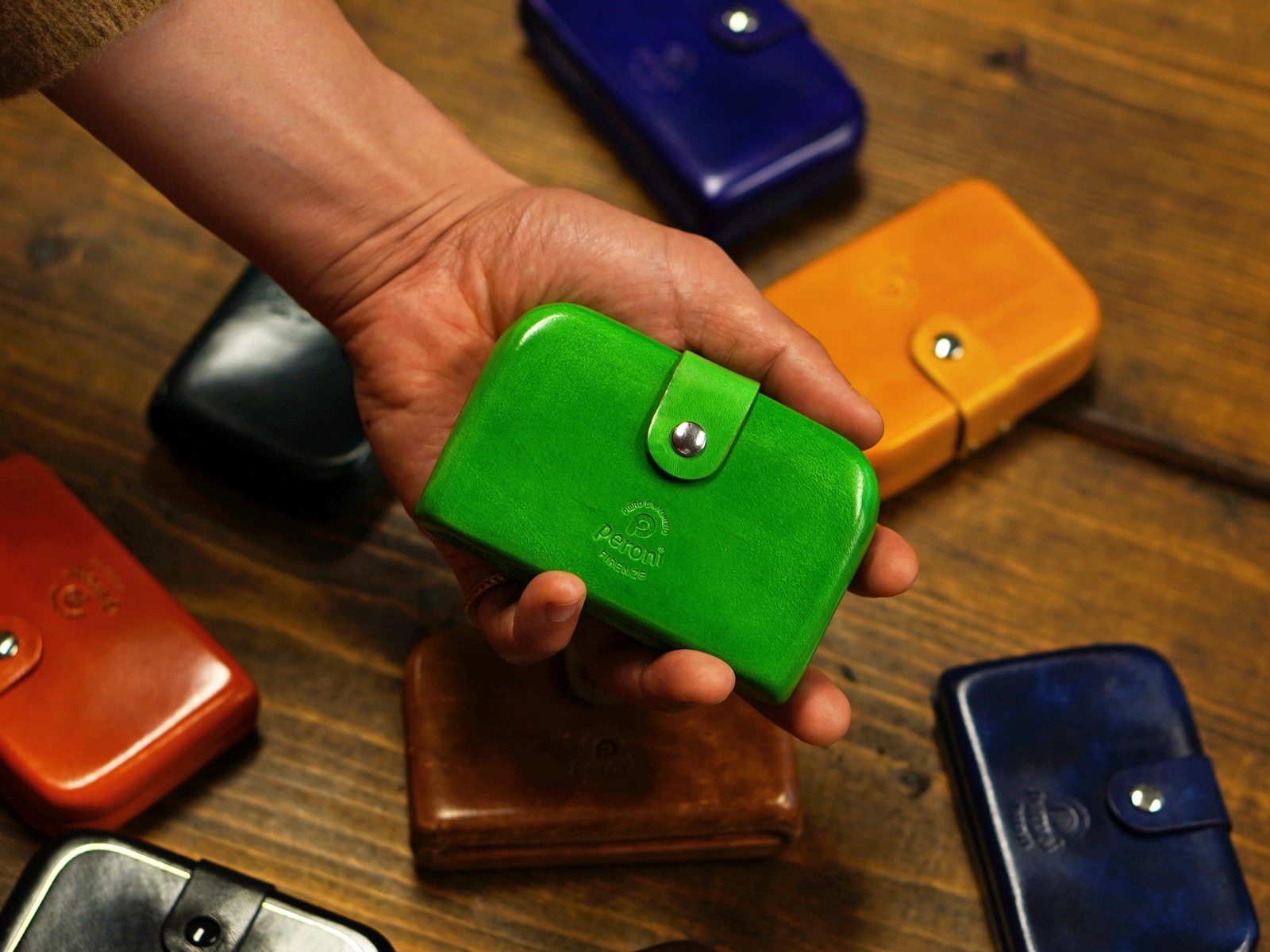 一番の贈り物 カードケース 緑 財布 ミニウォレット グリーン コインケース
