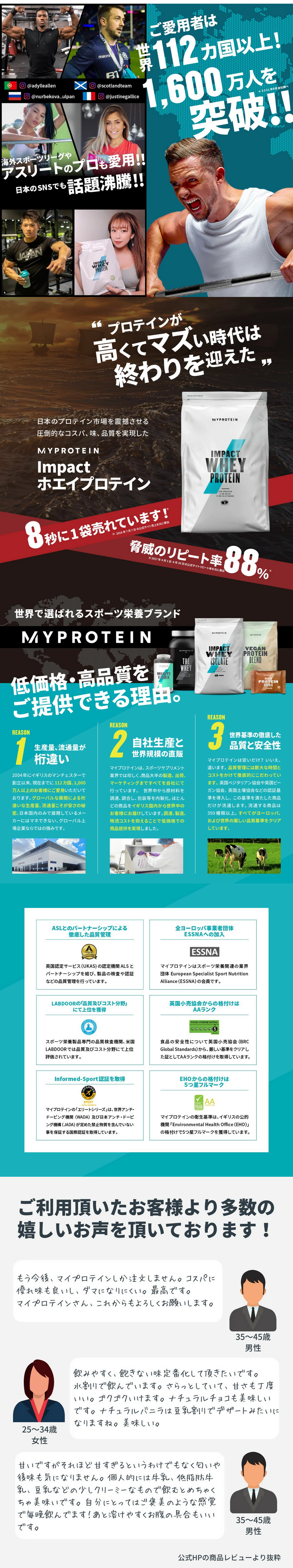 マイプロテイン Impact ホエイ アイソレート（WPI）（その他の味） 1kg 約40食分 【Myprotein】【楽天海外通販】 マイプロテイン  