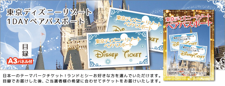 東京ディズニーリゾート１DAYパスポート ぺア JTB旅行券に変更可 25点