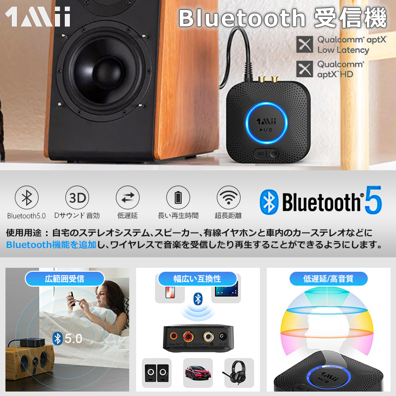 爆買いSALE】 Bluetooth5.0 アダプター レシーバー 高音質 重低音 自動再生 INVERY AMI MDI MMI 3G  3G+ イネックスショップ 通販 PayPayモール