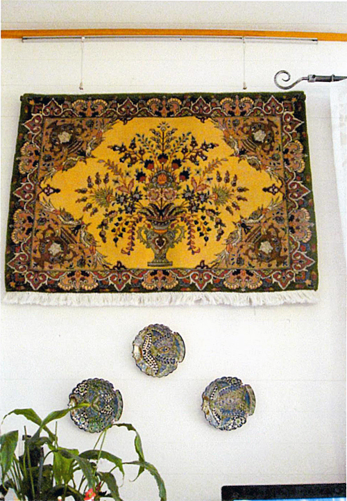 ペルシャ絨毯のタペストリー