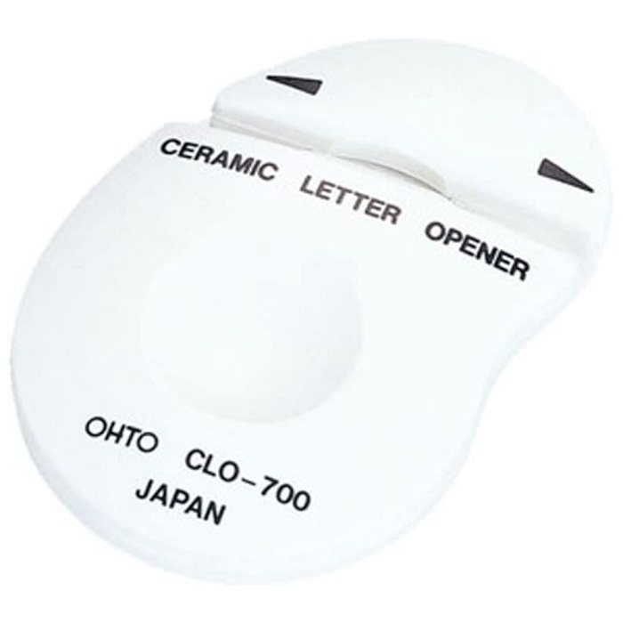 OHTO 公式ショップ レターオープナー 封筒カッター 送料無料 メール便 セラミックレターオープナー CLO-700RLシロ