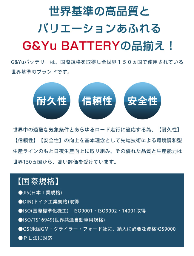 楽天市場】G&Yu サイクルバッテリー GC8-890 8V 155Ah 5時間率容量充電