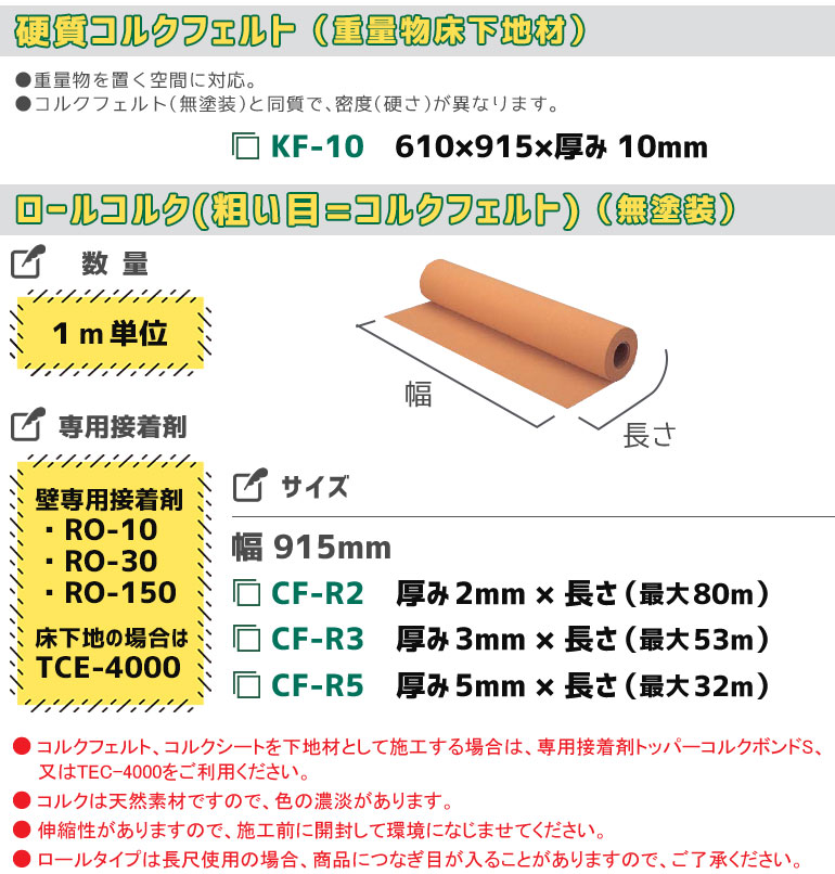 楽天市場】東亜コルク 硬質コルクフェルト(重量物床下地材) KF-10