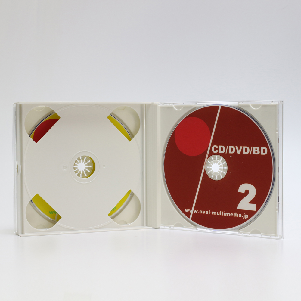 【楽天市場】日本製に変更しましたPS24mm厚 2枚収納マルチケースホワイト10個 CD DVD ブルーレイケースとしても最適：オーバル