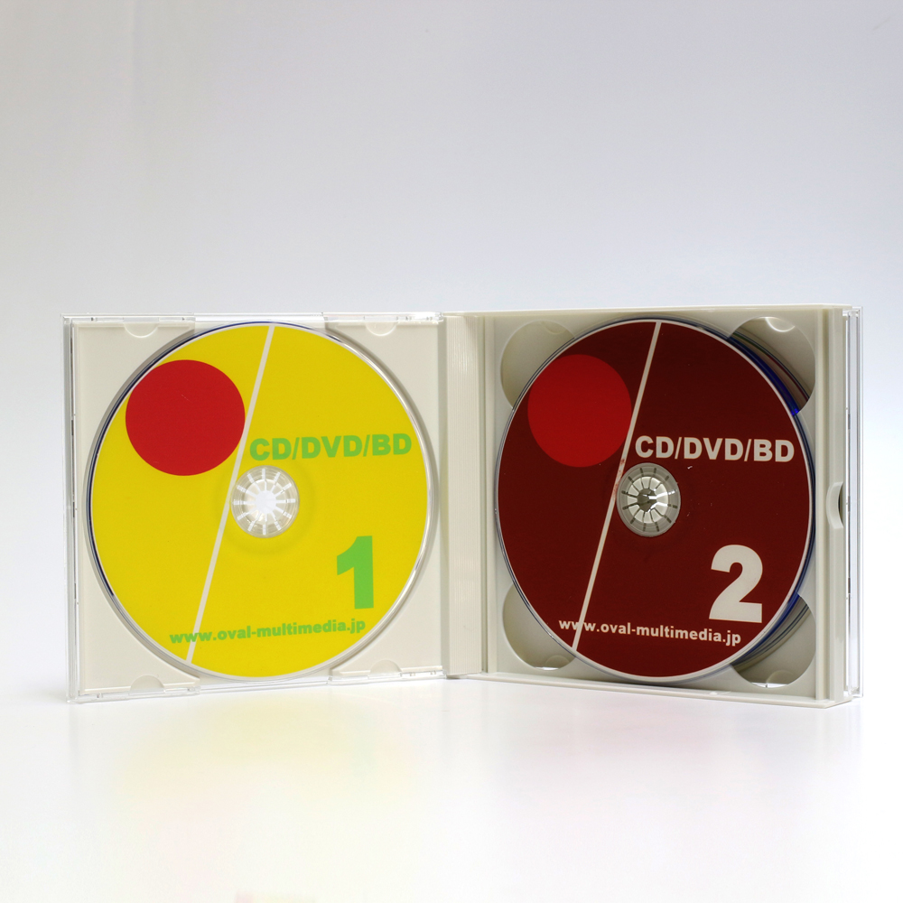 【楽天市場】日本製に変更しましたPS24mm厚4枚収納マルチケース ホワイト 10個 CD DVDケース：オーバルマルチメディア楽天市場店