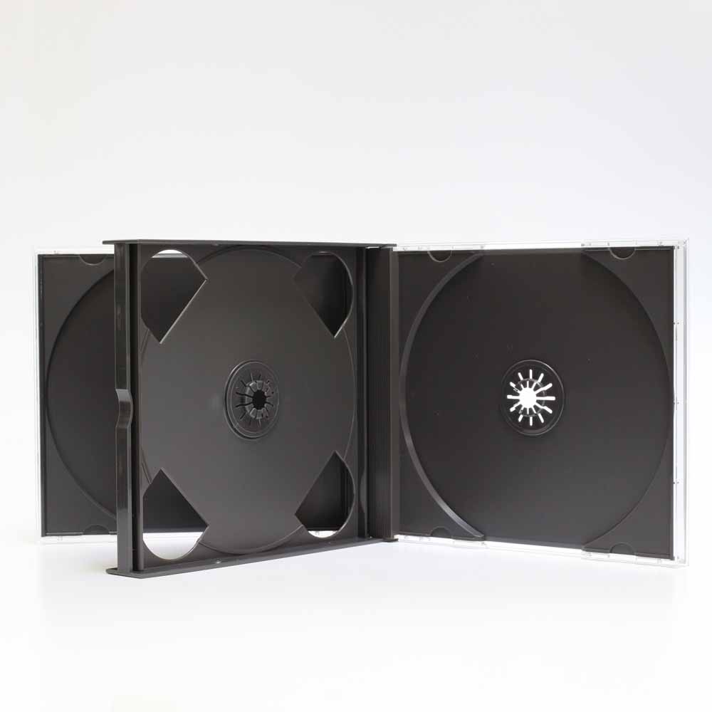 【楽天市場】日本製に変更しましたPS24mm厚 3枚収納マルチメディアケースブラック 1個 CD DVDケース：オーバルマルチメディア楽天市場店