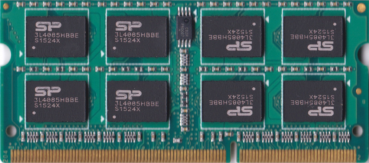 楽天市場】【ポイント2倍】シリコンパワー PC3-12800S (DDR3-1600) 8GB SO-DIMM 204pin ノートパソコン用メモリ  型番：SP008GBSTU160N02 両面実装 (2Rx8) 動作保証品【中古】 : 電子部品商会