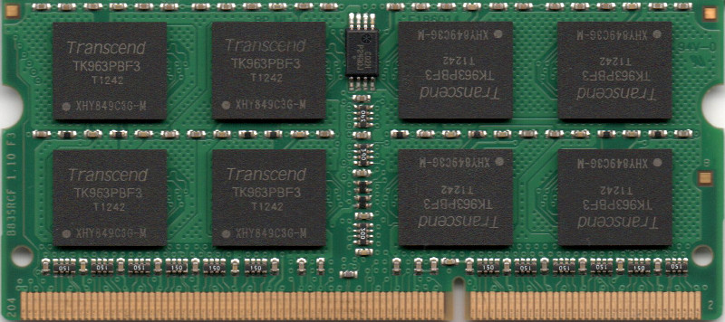 【ポイント2倍】Transcend PC3-12800S (DDR3-1600) 8GB SO-DIMM 204pin ノートパソコン用メモリ  型番：JM1600KSH-8G 動作保証品【中古】 | 電子部品商会
