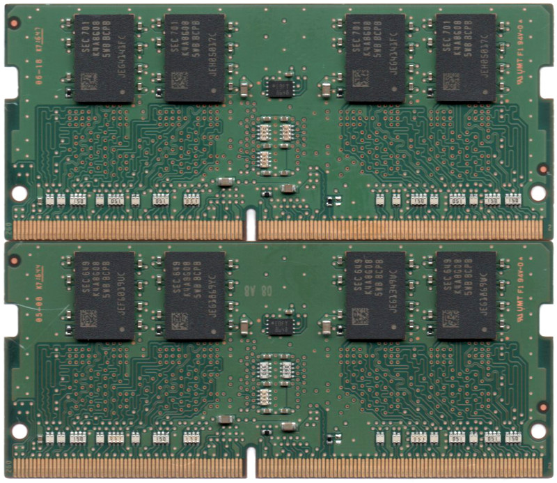 大人気定番商品 SAMSUNG サムスン PC4-17000S 8GB (1Rx8)の2枚組