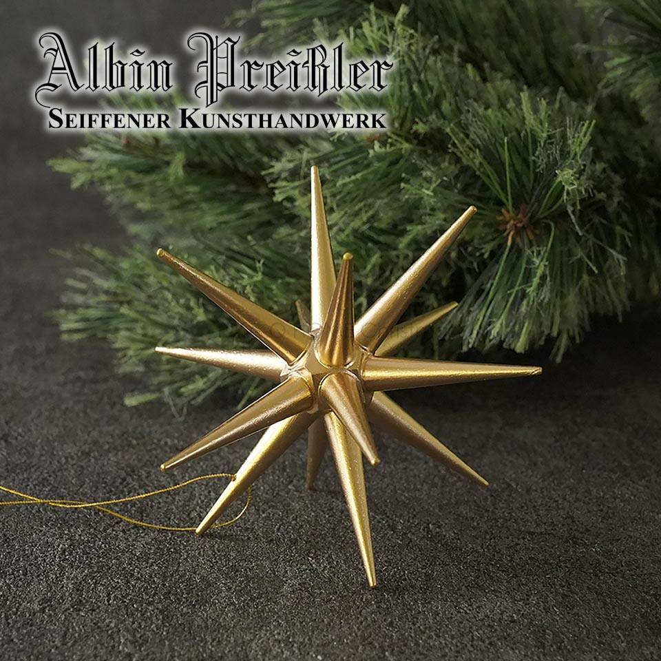 Albin Preissler【正規品】ベツレヘムの星 木製ポインセチアゴールドLサイズ
