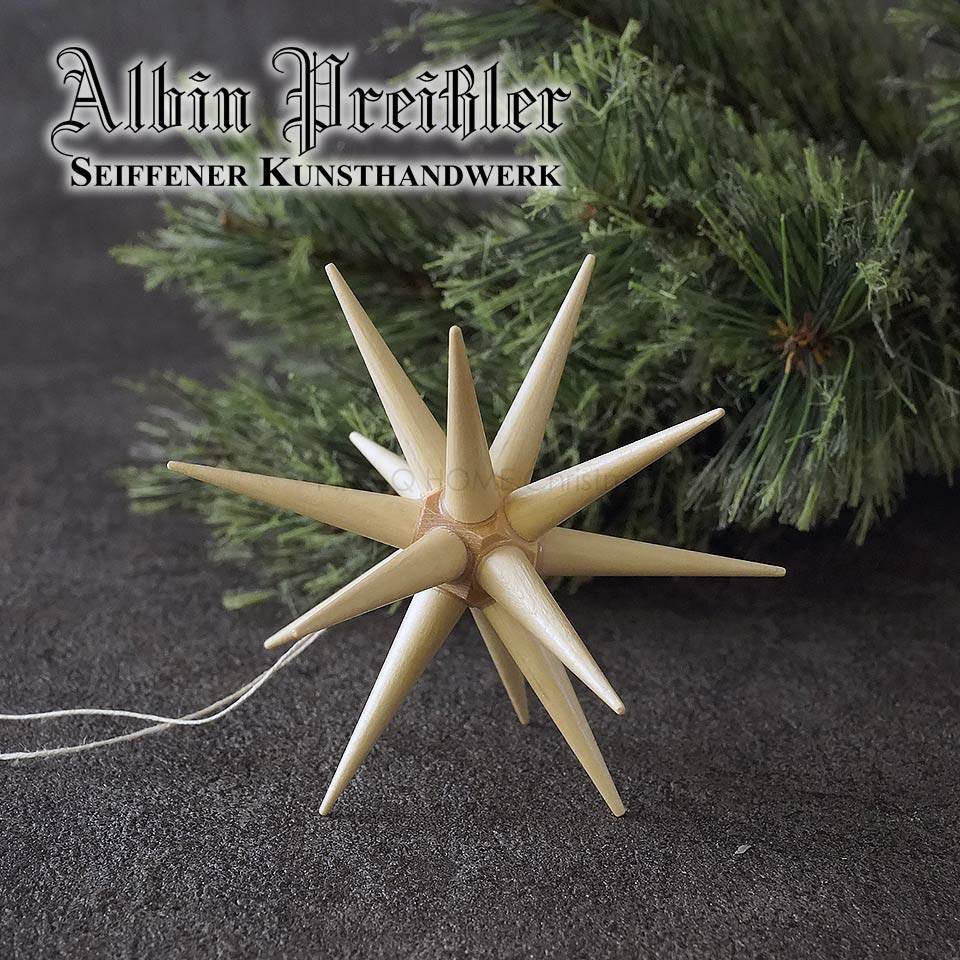 Albin Preissler【正規品】ベツレヘムの星 木製ポインセチアナチュラルLサイズ
