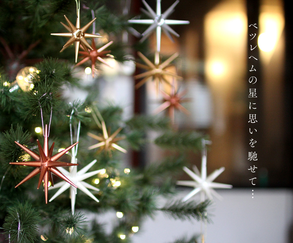 ポイント10倍 1cm ニードル葉クリスマスツリー クリスマスの星 オーナメントセット ベツレヘムの星に思いを馳せて 松葉 精巧な作り 木製の柔らかなぬくもりオーナメント個 北欧 おし