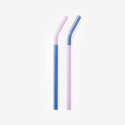Two Tone Glass Straw ツートーン グラス ストロー 