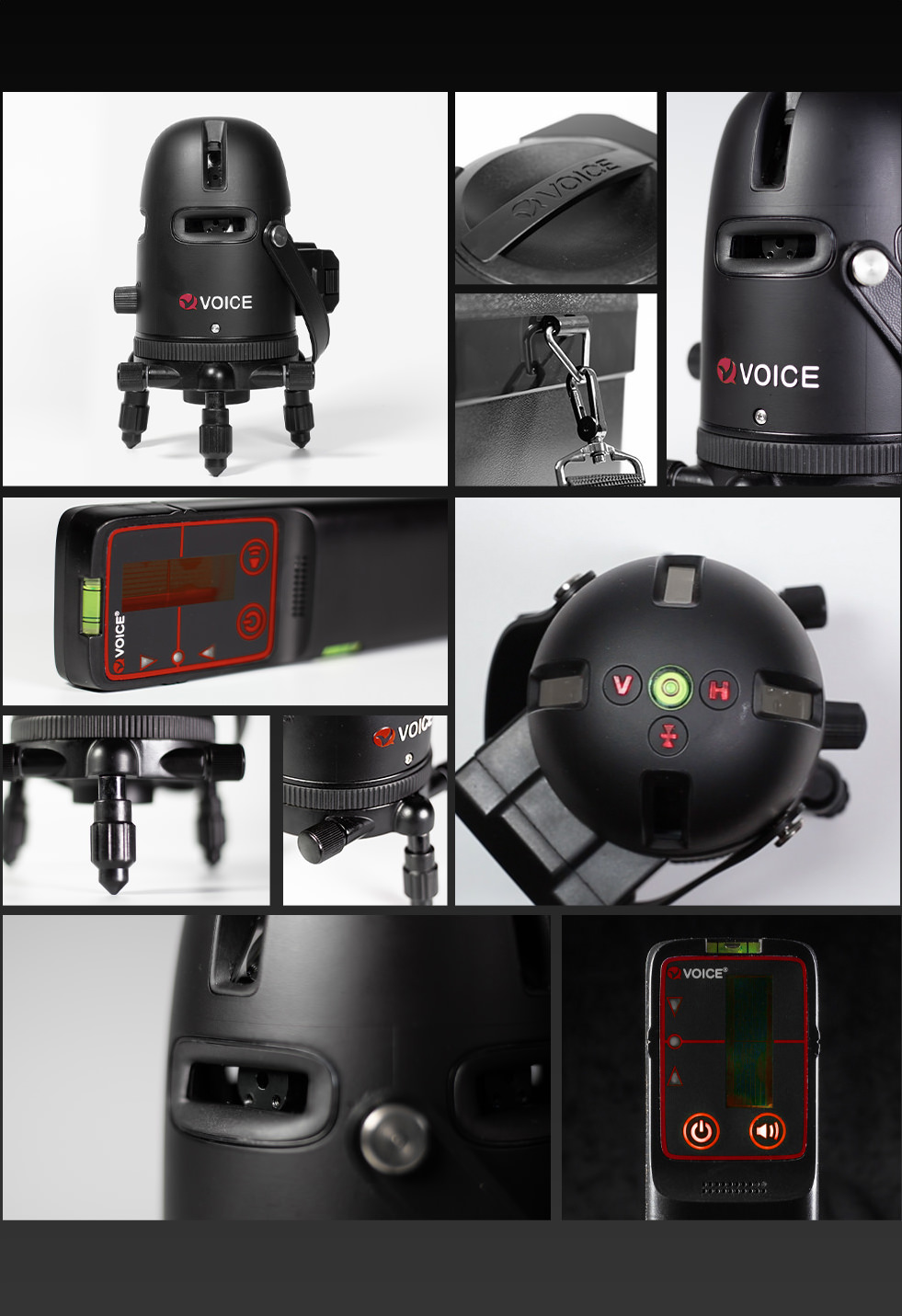 【楽天市場】VOICE フルライン レーザー墨出し器 Model-R8 アプリからの遠隔操作 タッチスイッチ メーカー1年保証 アフター