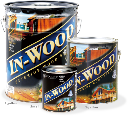 浸透性 ウッドデッキ専用木材保護塗料 IN-WOOD(インウッド) サイズラインナップ
