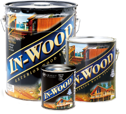 浸透性 ウッドデッキ専用木材保護塗料 IN-WOOD(インウッド) サイズラインナップ