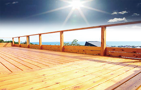 浸透性 ウッドデッキ専用木材保護塗料 IN-WOOD(インウッド) 耐候性イメージ