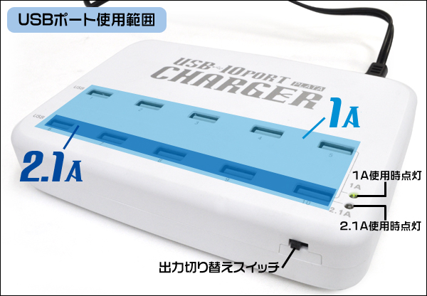 USB-10ポートチャージャー(充電器)