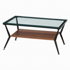ガラスリビングテーブル クレア(80×52cmサイズ)
