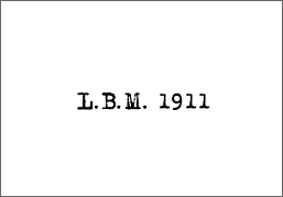 L.B.M.1911