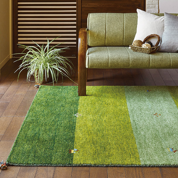ラグマット 絨毯 約80×140cm L17 ニュージーランドウール100％ 保温性