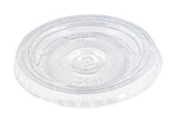 HEIKO プラスチックカップ 平型蓋 口径95mm用 C穴付 透明 100個