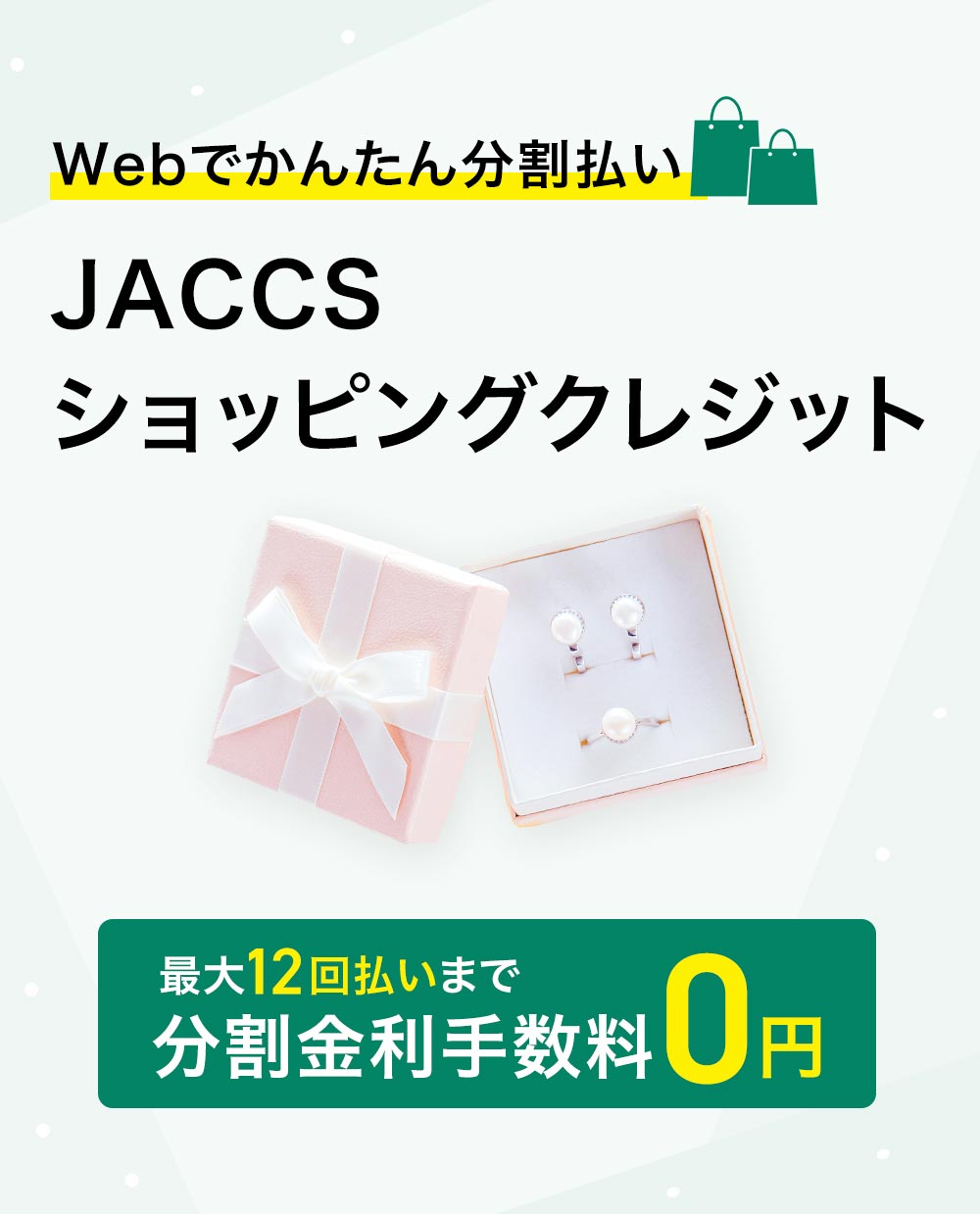 Webでかんたん分割払い JACCSショッピングクレジット 最大12回まで分割金利手数料0円