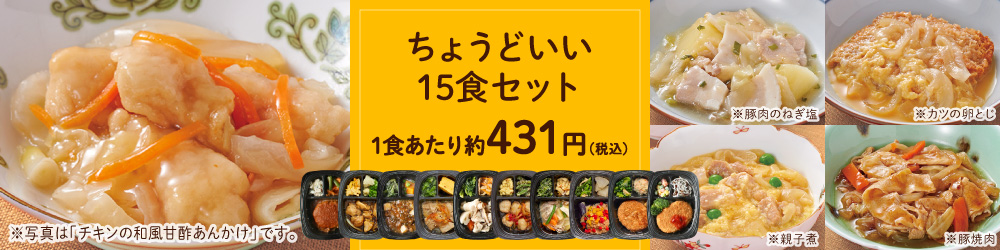 【冷凍惣菜】 食楽膳 ちょうどいい15食セット