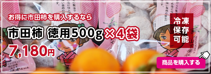 市田柿500g×4袋送料無料