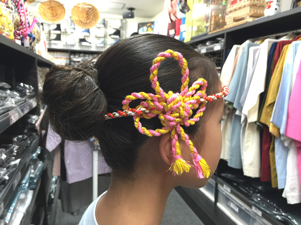 ねじり棒を使った花結び髪飾りの作り方 祭り衣装専門店祭すみたや