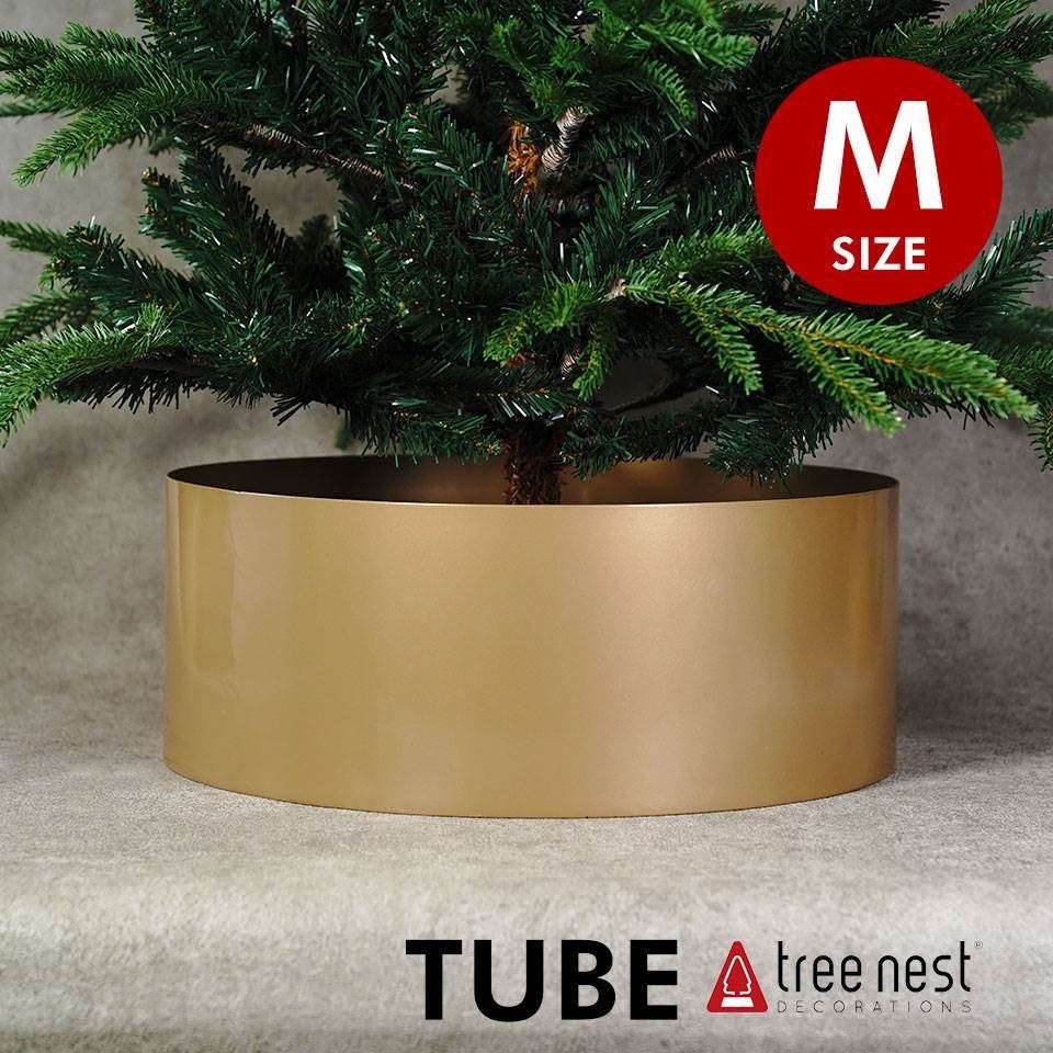 送料無料 Tree Nest ツリースカート Tube チューブ Mサイズ ゴールド クリスマスツリーがランクアップします ツリーネスト ツリーデコレーション 超お手軽 Sungood サングッド