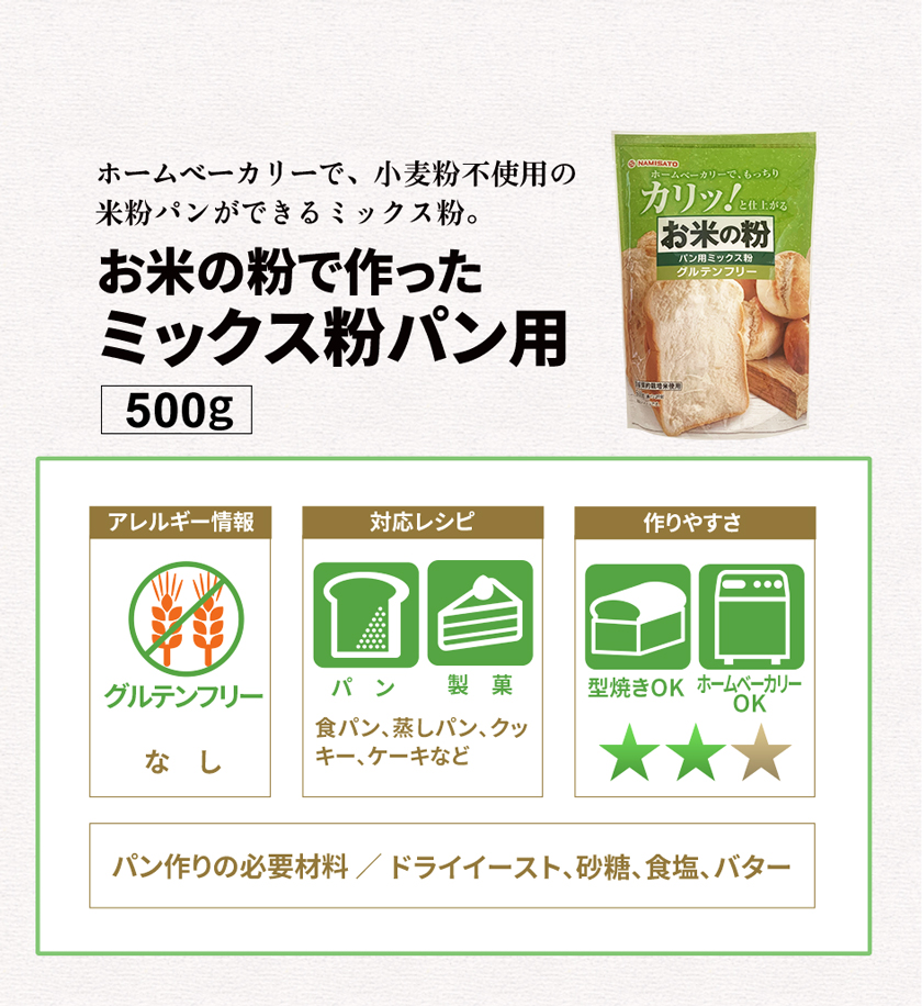 楽天市場】米粉 パン用 グルテンフリー お米の粉で作ったミックス粉・パン用 2.5kg (500g×5袋) 送料無料 ホームベーカリー 国産米粉 小麦不 使用 家庭用 : SUPER FOODS JAPAN
